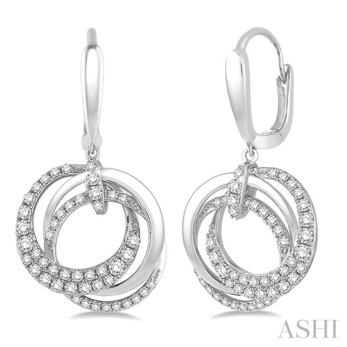 CIRCLE DIAMOND FASHION EARRINGS