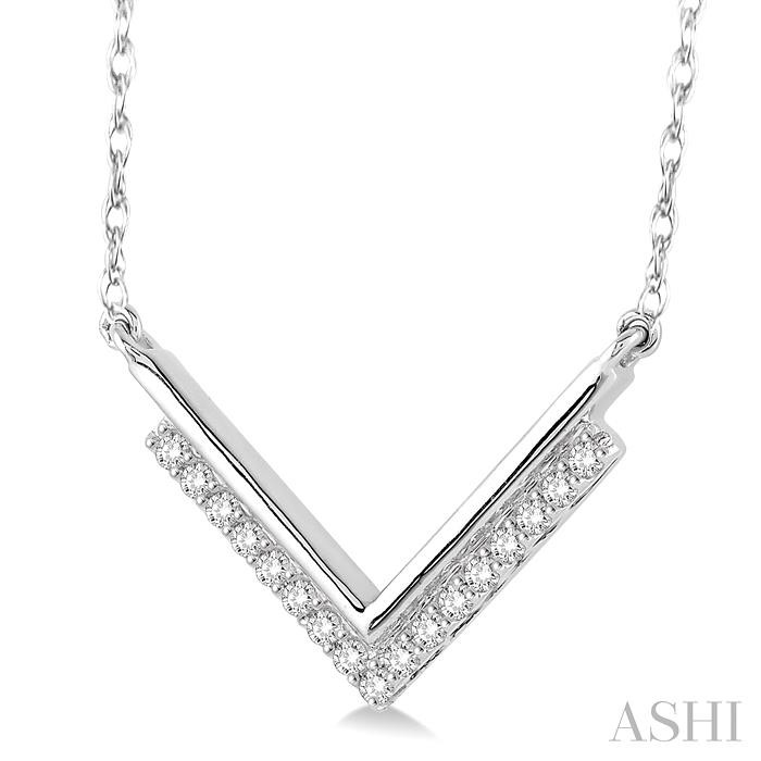 V Shape Diamond Necklace-2
