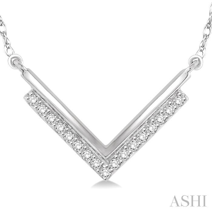 V Shape Diamond Necklace-3