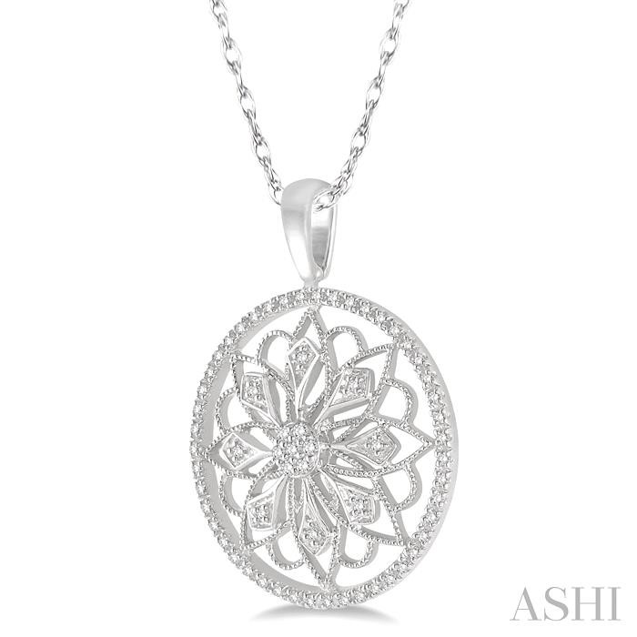 Floral Circle Diamond Fashion Pendant-2