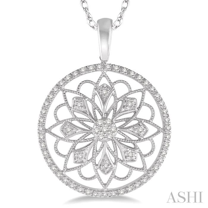 Floral Circle Diamond Fashion Pendant-3