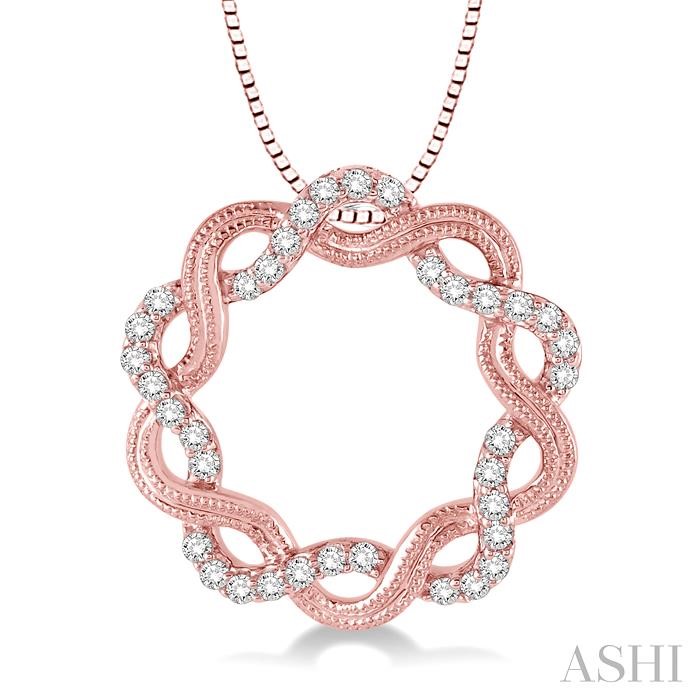 TWISTED CIRCLE DIAMOND PENDANT