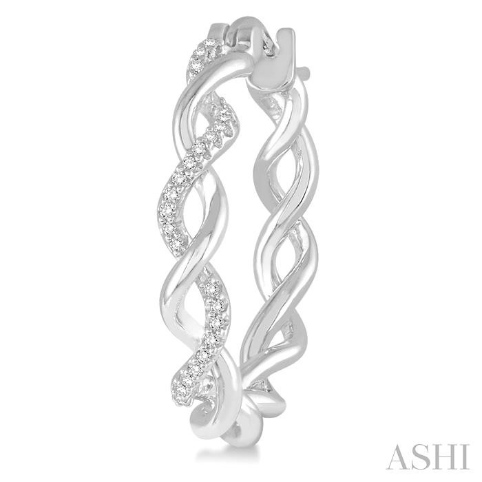 Twisted Diamond Fashion Hoop Earrings-3