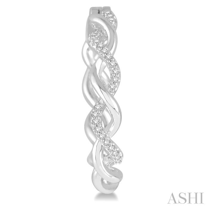 Twisted Diamond Fashion Hoop Earrings-2