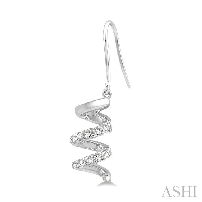 Spiral Diamond Fashion Earrings-3
