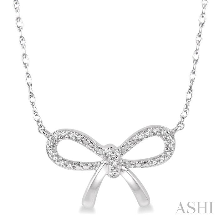 BOW TIE DIAMOND FASHION NECKLACE