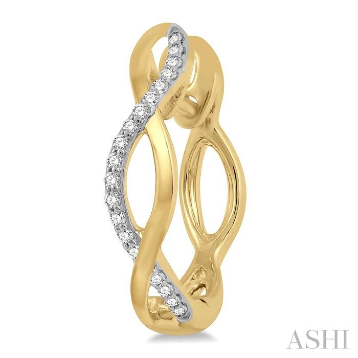Twisted Diamond Fashion Hoop Earrings-3