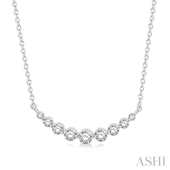 GRADUATED DIAMOND FIXED SMILE NECKLACE