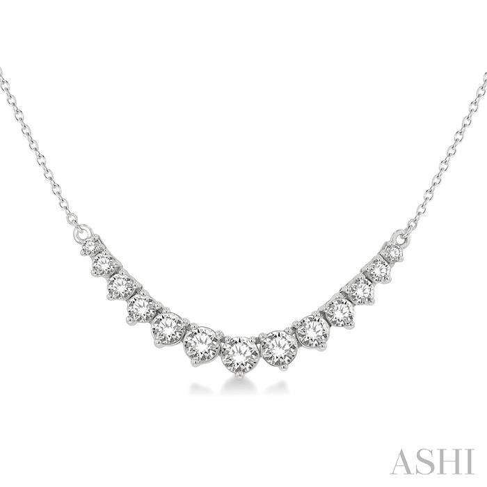 GRADUATED DIAMOND SMILE NECKLACE