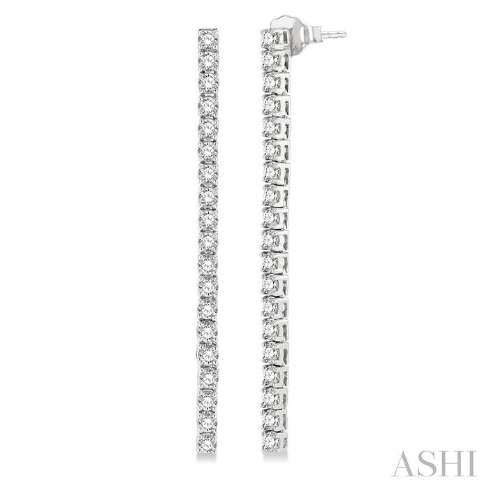 DIAMOND TENNIS LONG EARRINGS