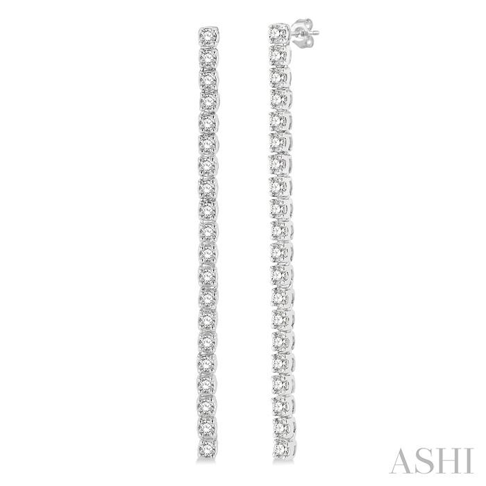 DIAMOND TENNIS LONG EARRINGS