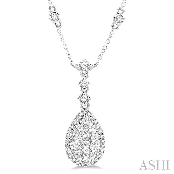 PEAR SHAPE LOVEBRIGHT DIAMOND NECKLACE
