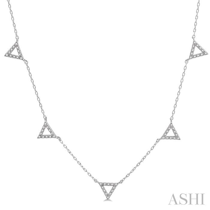 TRIANGLE DIAMOND STATION NECKLACE