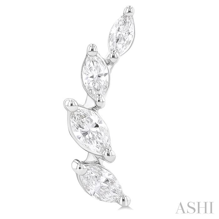 Marquise Shape Diamond Fashion Ear Climbers-2