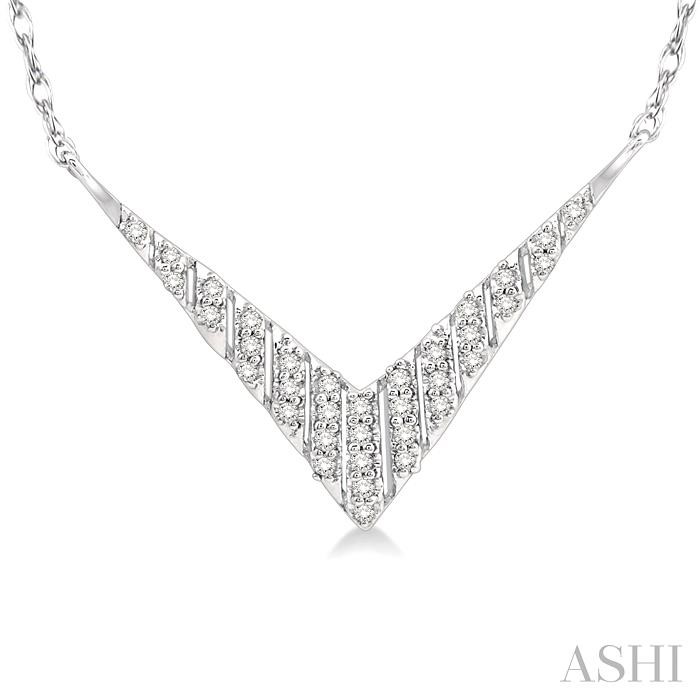 Chevron Diamond Fashion Necklace-3