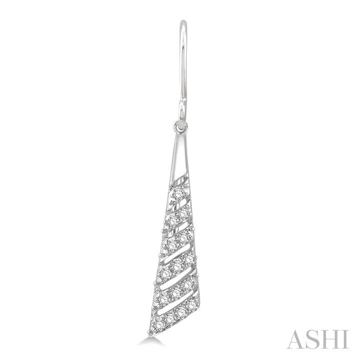 Chevron Diamond Fashion Earrings-2