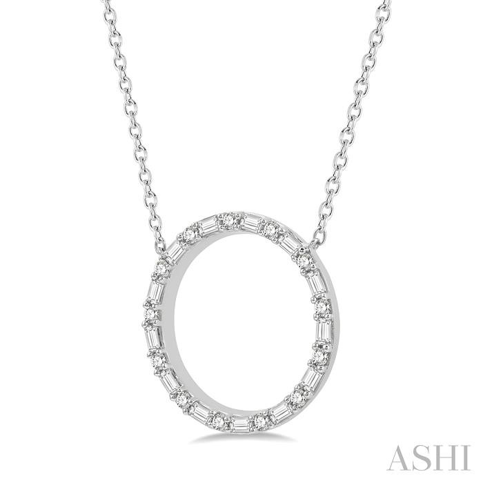 Circle Baguette Diamond Pendant-2
