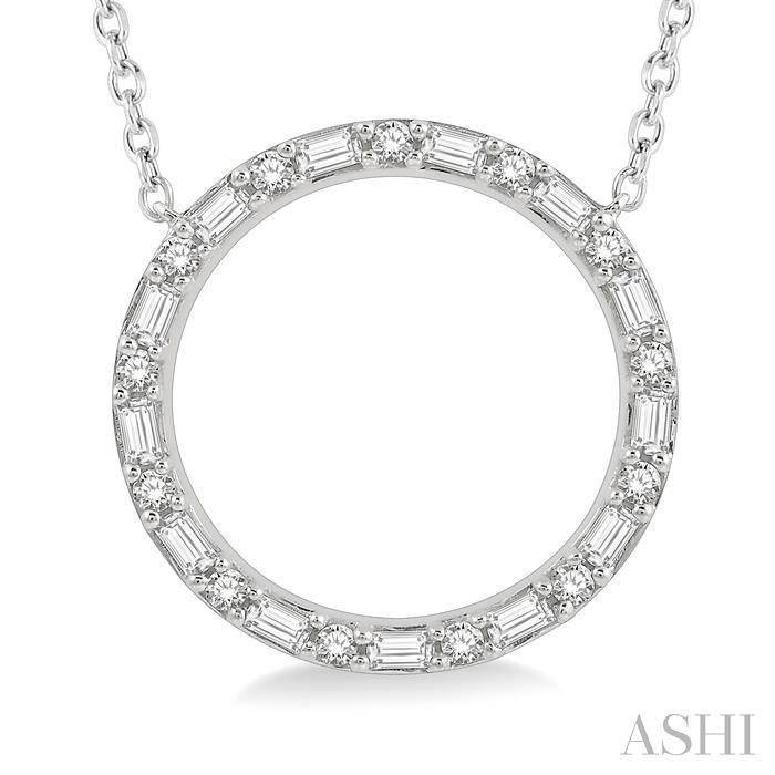 Circle Baguette Diamond Pendant-3