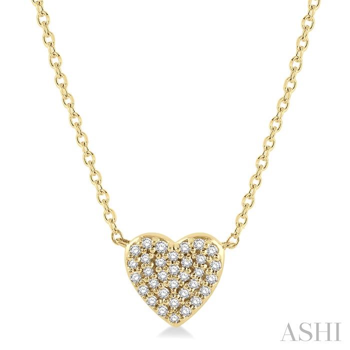 HEART SHAPE PETITE DIAMOND FASHION NECKLACE