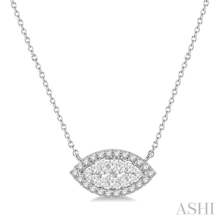 MARQUISE SHAPE LOVEBRIGHT ESSENTIAL DIAMOND NECKLACE
