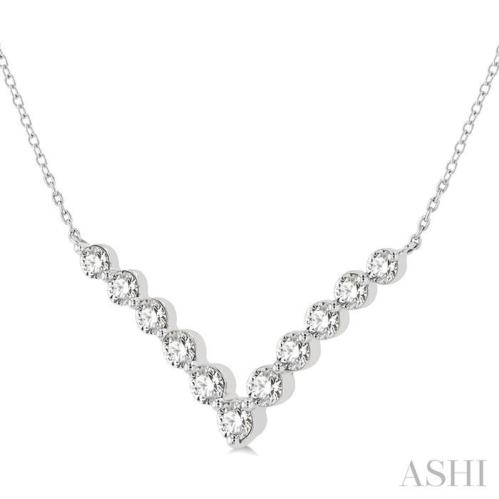 Chevron Diamond Necklace-2