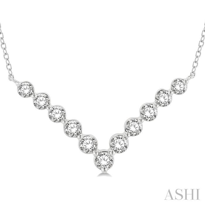 Chevron Diamond Necklace-3