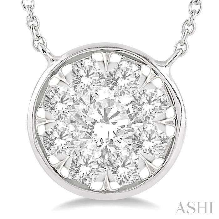 Round Shape Lovebright Essential Diamond Pendant-3