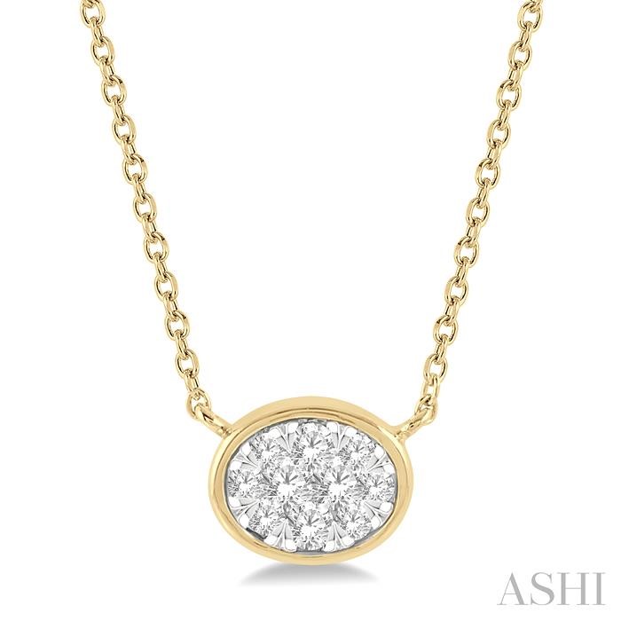 OVAL SHAPE EAST-WEST LOVEBRIGHT ESSENTIAL DIAMOND NECKLACE