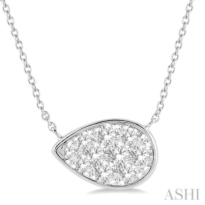 PEAR SHAPE LOVEBRIGHT ESSENTIAL DIAMOND NECKLACE