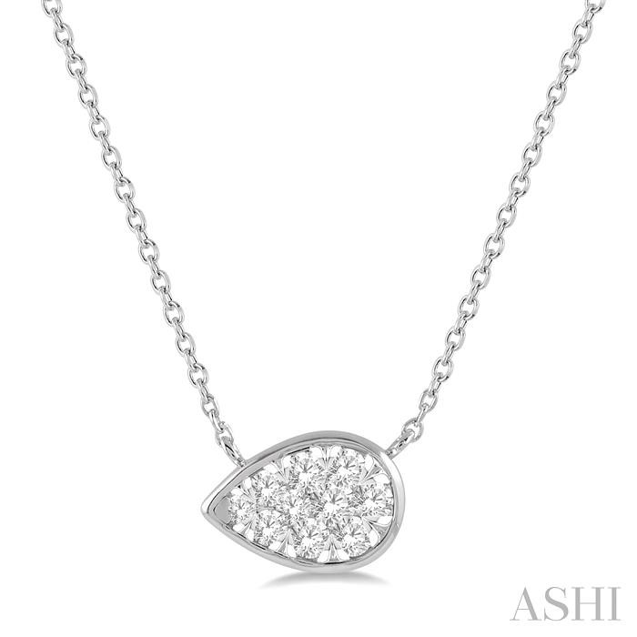 PEAR SHAPE LOVEBRIGHT ESSENTIAL DIAMOND NECKLACE