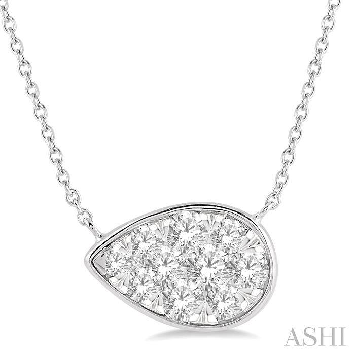 PEAR SHAPE LOVEBRIGHT ESSENTIAL DIAMOND NECKLACE