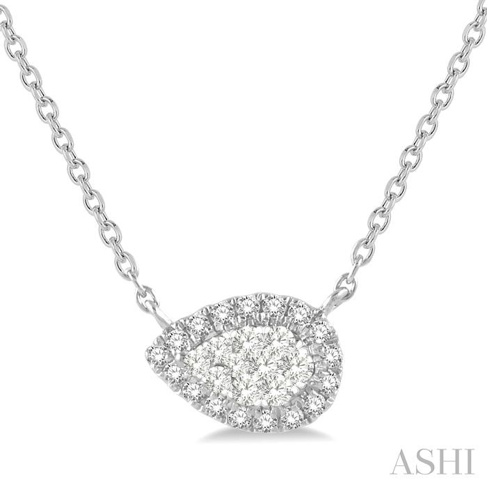 PEAR SHAPE LOVEBRIGHT ESSENTIAL DIAMOND NECKLACE