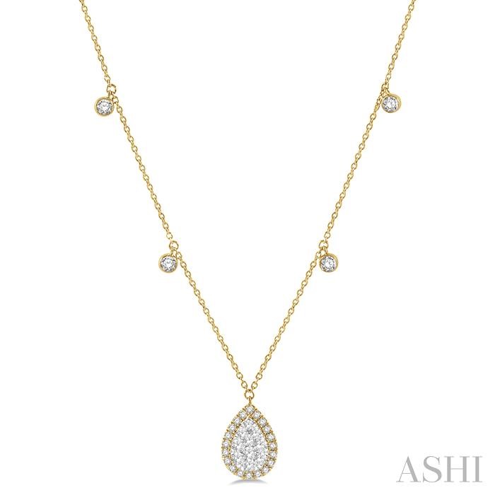 PEAR SHAPE LOVEBRIGHT DIAMOND NECKLACE