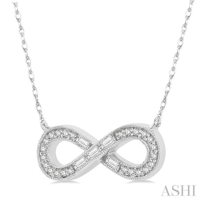 Infinity Baguette Diamond Fashion Necklace-2