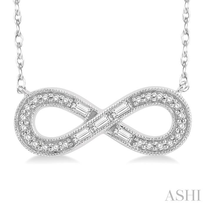 Infinity Baguette Diamond Fashion Necklace-3